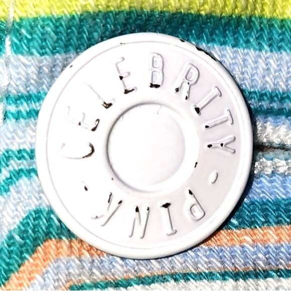 Celebrity Pink Green Yellow & Pink Chevron Print Frayed Edge Denim Shorts Size 3 - Picture 5 of 9